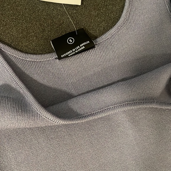 Boutique Blue Knit Slit Dress - Picture 9 of 9